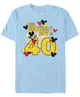 Fifth Sun Men's Mickey Birthday Short Sleeve Crew T-shirt