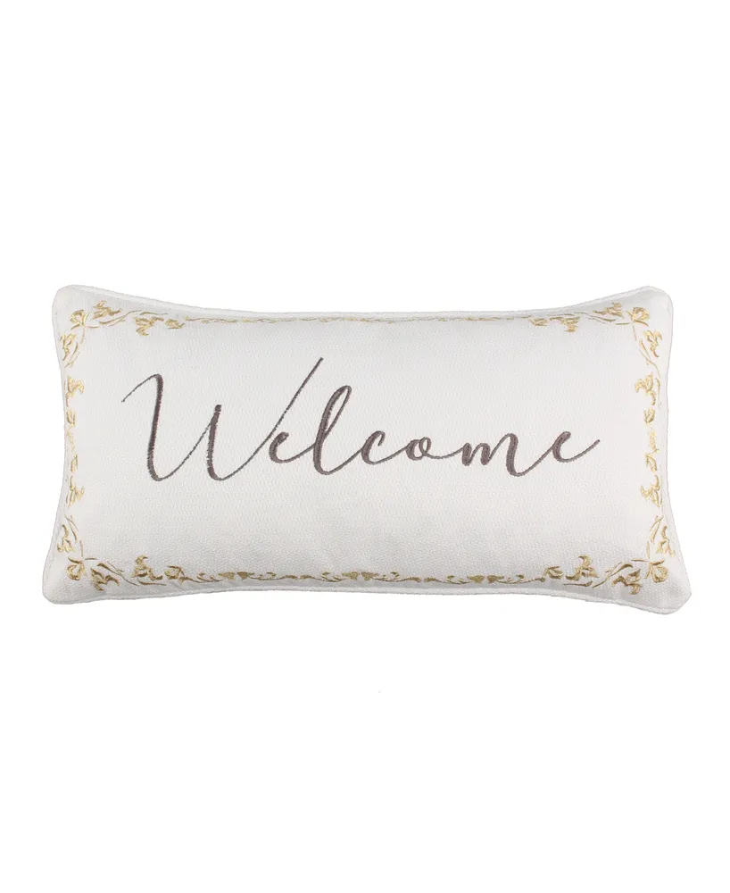 Levtex Cosima Welcome Decorative Pillow, 12" x 24"