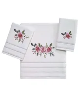 Avanti Spring Garden Peony Embroidered Cotton Bath Towels