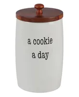 Just Words Cookie Jar with Bamboo Lid