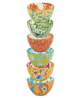 Damask Floral Set of 6 All Purpose Bowl