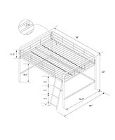 Atwater Living Cora Junior Full Metal Loft Bed