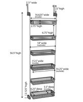 Household Essentials Over-the-Door 6-Shelf Storage Rack