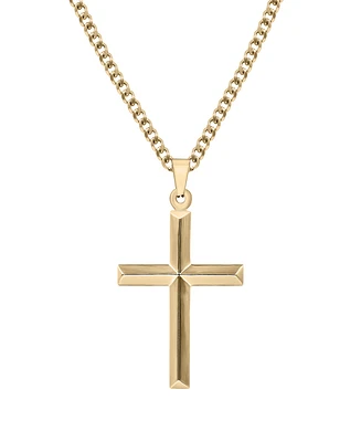 Men's Cross 24" Pendant Necklace Stainless Steel