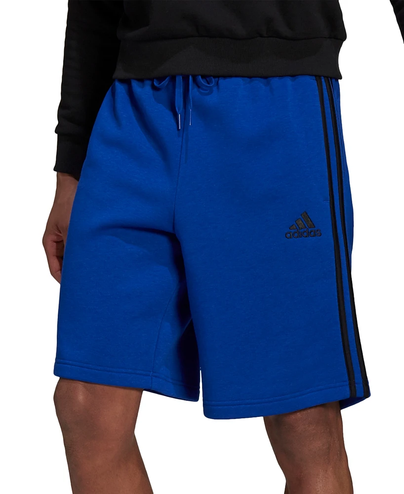 adidas Men's 3-Stripes 10" Fleece Shorts