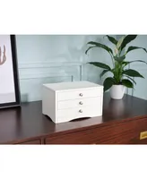 Pko Inc. Classic Lift Top White Jewelry Box