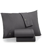 Lacoste Home Solid Cotton Percale Sheet Set