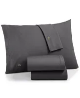 Closeout Lacoste Home Solid Cotton Percale 4 Pc. Sheet Sets