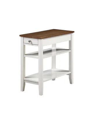 American Heritage 1 Drawer Chairside End Table with Shelves