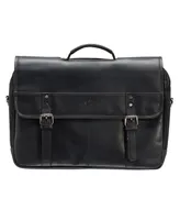 Men's Double Compartment Briefcase with Rfid Secure Pocket for 15.6" Laptop and Tablet