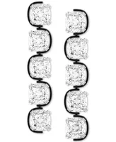 Swarovski Rhodium-Plated Harmonia Linear Drop Earrings