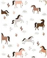 Desert Sunset Horse Super Soft Fitted Mini Crib Sheet