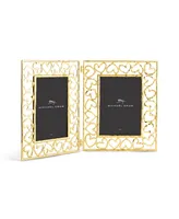 Michael Aram Double Heart Frame Gold 5x7