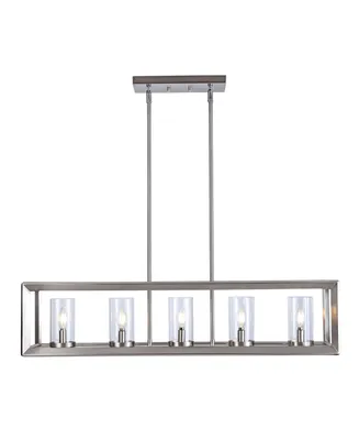 Anna Linear 5-Light Led Pendant - Silver