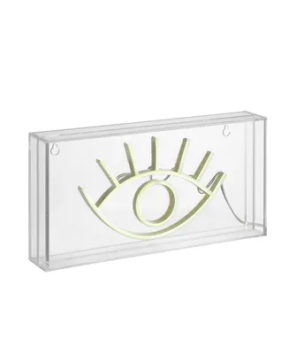 Eye Contemporary Glam Acrylic Box Usb Operated Led Neon Light