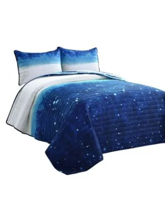 Lush Decor Space Star Ombre Quilt Collection