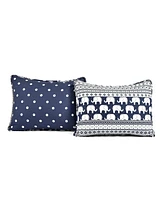 Lush Decor Kids Elephant Stripe 5 Piece Quilt Set, Twin/Twin Xl