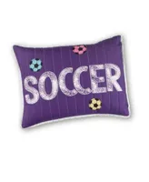 Lush Decor Girls Soccer Kick Quilt Purple Set