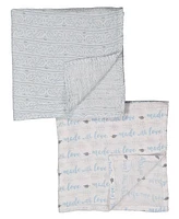 Baby Boys Muslin Swaddle Blankets, Pack of 2