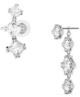 Swarovski Silver-Tone Crystal Mismatch Earrings