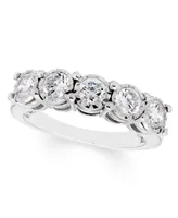 Diamond 5-Stone Band (1 ct. t.w.) in 14k White Gold