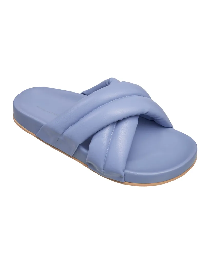 French Connection Women's Hayden Criss-Cross Flip Flop Slide Sandals