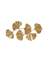 Martha Stewart Collection Faye Gold-Tone Foil Ginkgo Leaf Wall Art, 43" x 1.6" - Gold