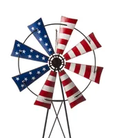 Glitzhome Stars and Stripes Wind Spinner Yard Stake