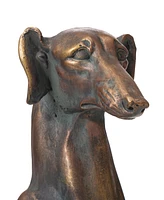 Glitzhome Sitting Grayhound Dog Statue