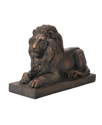 Glitzhome Lying Guardian Lion Statue