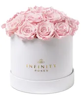 Infinity Roses Round Box of 16 Real Roses