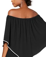 Msk Off-The-Shoulder Overlay Jumpsuit