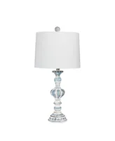 Fangio Lighting Distressed Sculpted Candlestick Resin Table Lamp