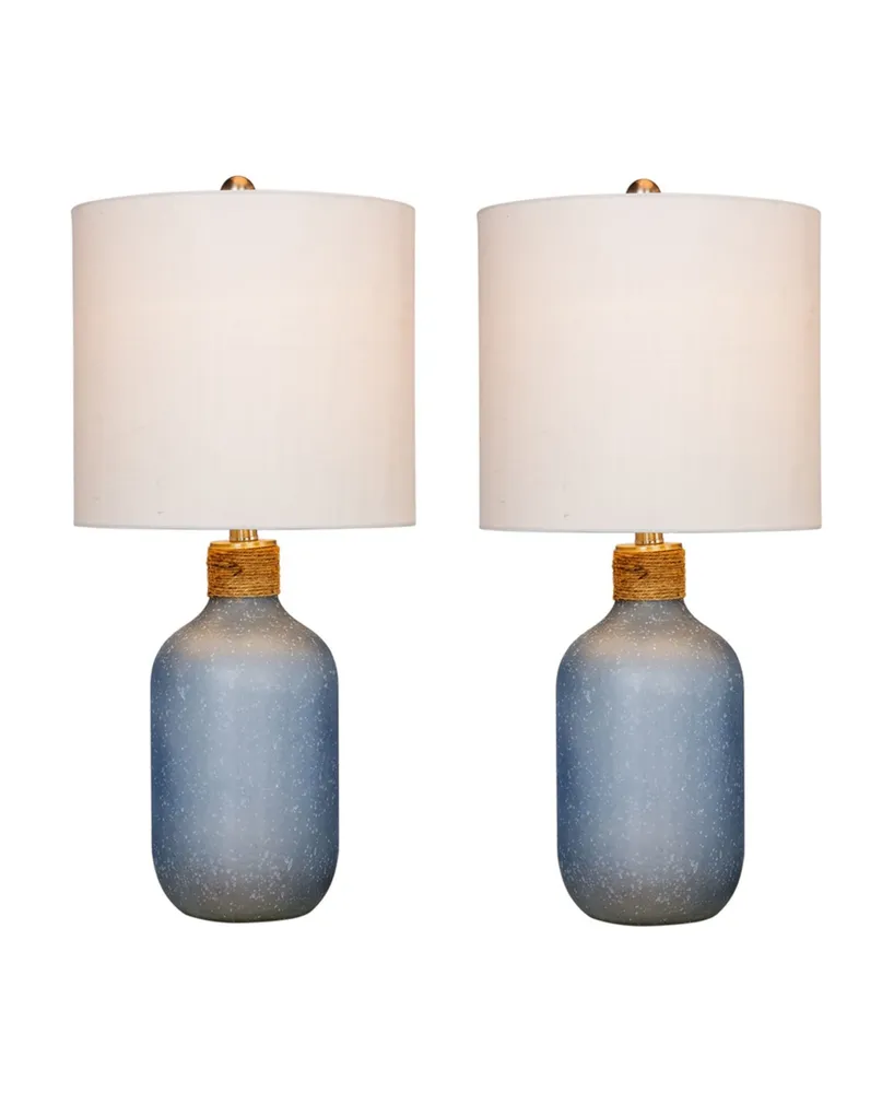 Fangio Lighting Glass Table Lamps, Set of 2