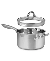 Sedona Kitchen Pro Stainless Steel 3.5-Qt. Saucepan with Draining Lid