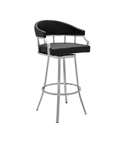 Palmdale Swivel Modern Faux Leather Bar and Counter Stool