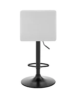 Duval Adjustable Faux Leather Swivel Bar Stool