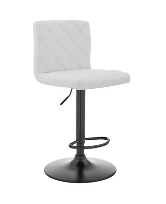 Duval Adjustable Faux Leather Swivel Bar Stool