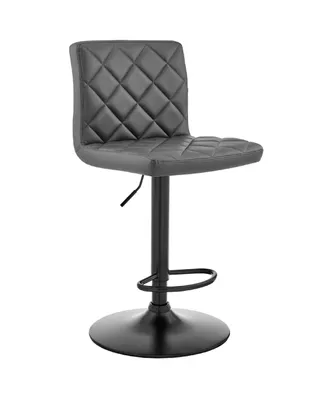 Duval Adjustable Faux Leather Swivel Bar Stool