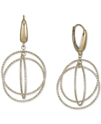 Orbital Circle Drop Earrings in 10k Gold