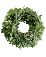 Magnolia Supply Co Fresh Olive and Lemon Leaf Wreath, 20"