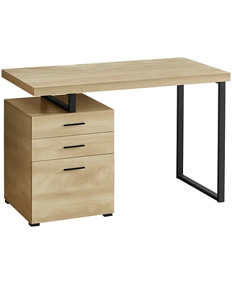 Desk with 3 Storage Drawers and Floating Desktop