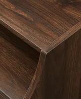 Curved Open Top 2 Drawer End Table with Usb