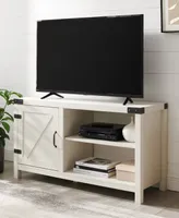 Asymmetrical Barn Door Farmhouse Tv Stand