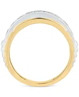 Men's Diamond Ring (1 ct. t.w.) in Two-Tone 10k Gold & White Gold