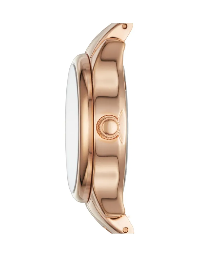 Fossil Women's Modern Sophisticate Three Hand Rose Gold Tone Stainless Steel Watch 30mm