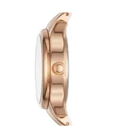 Fossil Women's Modern Sophisticate Three Hand Rose Gold Tone Stainless Steel Watch 30mm