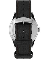 Timex Men's Waterbury Traditional Day-Date Black Leather Strap Watch 39mm