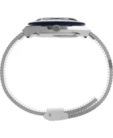 Timex Women's Q Silver-Tone Stainless Steel Bracelet Watch 36mm