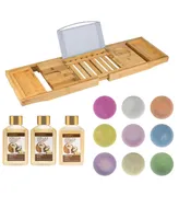 Vanilla Coconut Bathtub Caddy Gift Set, 13 Piece